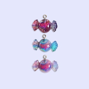 2, 3 ou 10 breloques scintillantes en sucre sucré scintillant pour bijoux DIY