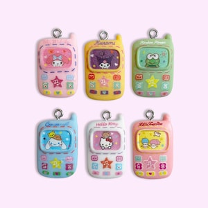 2 Stück, 6 Stück oder 10 Stück Kawaii Retro Handy Anhänger -Kawaii Frosch Anhänger -Kawaii Kaninchen Anhänger -Kawaii Katze Anhänger - Retro Handy Ohrringe - Kawaii Handwerk