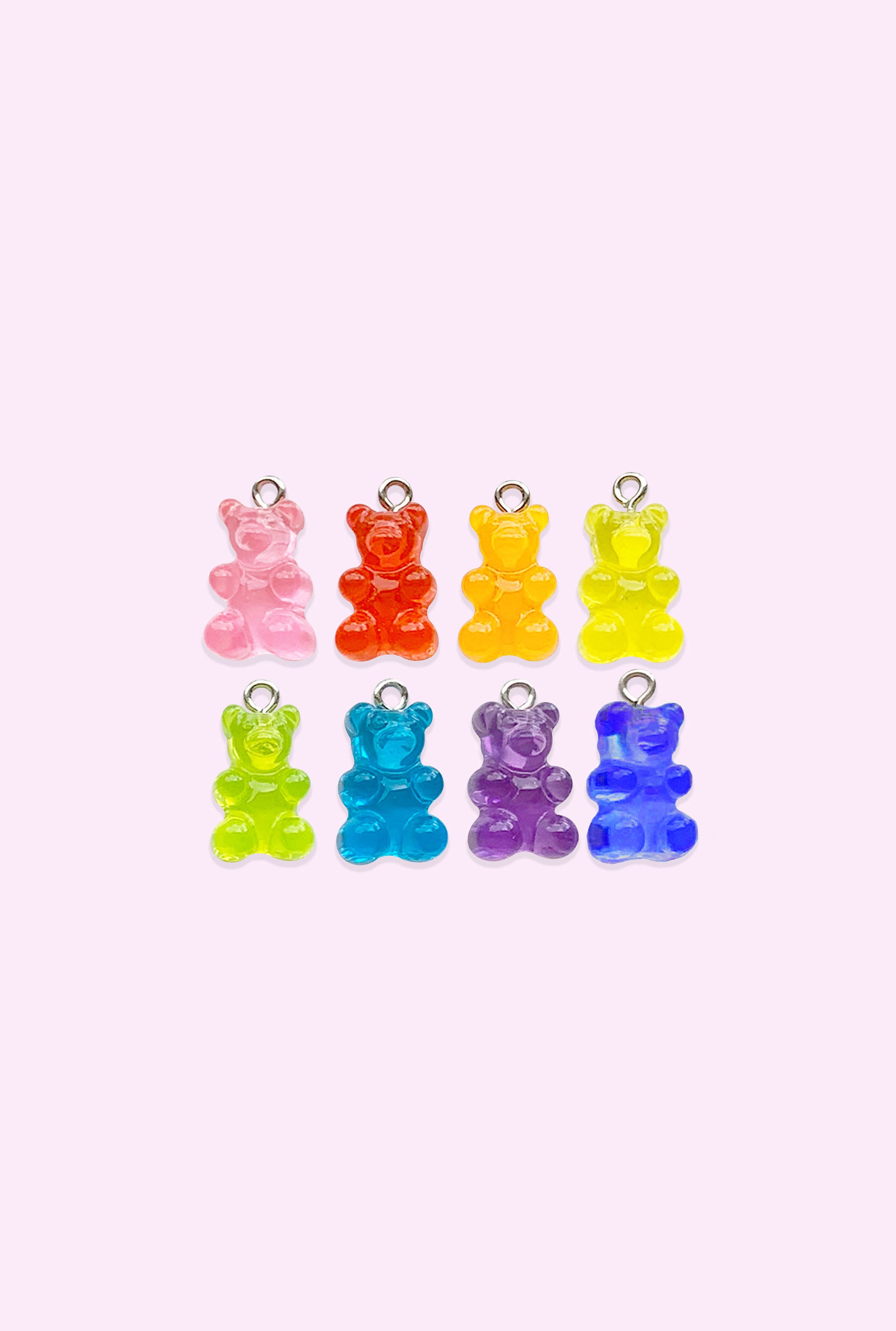 Charm Multi Color Bracelet Kawaii Charms Rainbow Gummy Bear Barbie Candy  Smiley