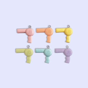 2pc, 6pc or 10pc Pastel Hair Blow Dryer Charms -Hair Stylist Charm -Hair Straightener Charm-Blow Out Charm- MUA Charm- Hair Stylist Charm