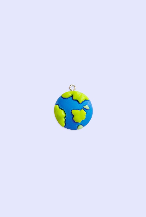 2pc or 10pc Planet Earth Charm -Tree Hugger Charm -Climate Change Charm -Arbor Day Charm -Save the Earth Charm - Forest Charm - Nature Charm