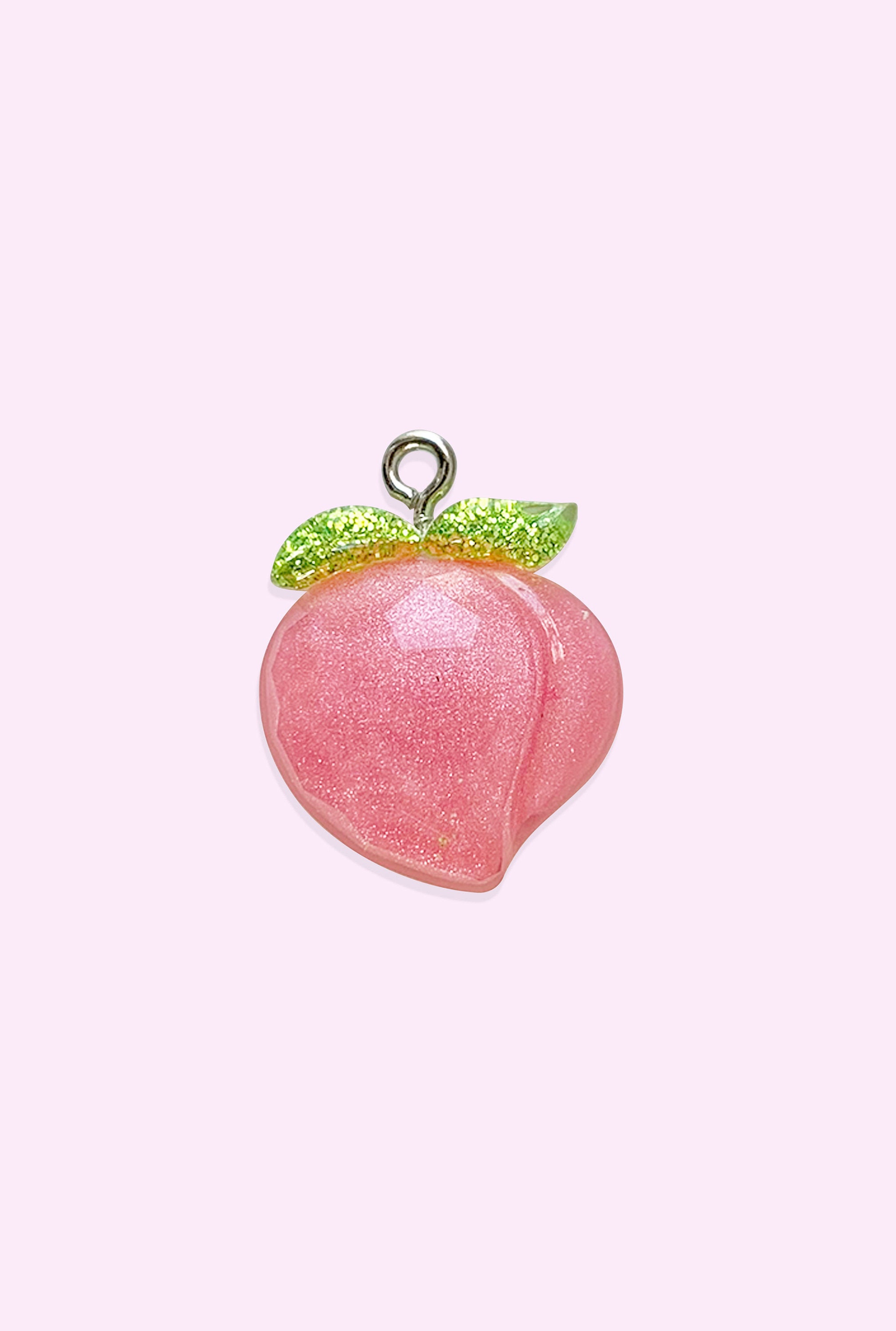 Pink peach charms, fruit charms, charm bracelets, cute enamel charms,  jewelry making, bracelet charms