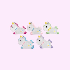2pc, 5pc or 10pc Chunky Glow in the Dark Unicorn Charm -Unicorn Charm for Jewelry Making -Unicorn Charm -Unicorn Earrings- Glow Unicorn Toy