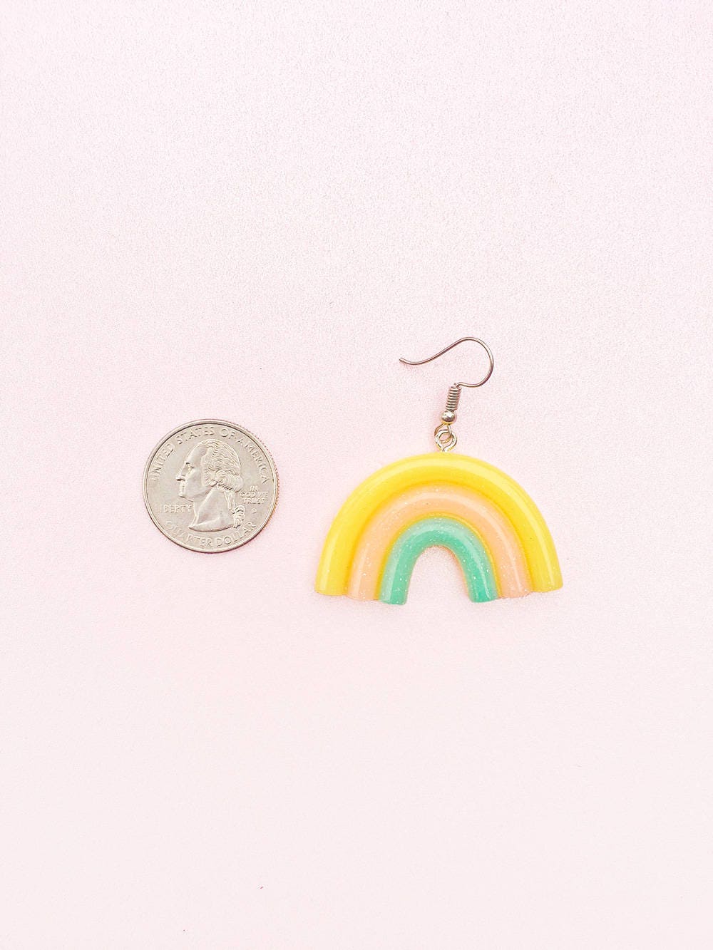 Pastel Rainbow Earrings Kawaii Rainbow Girly Earrings | Etsy