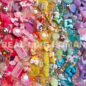 10 Stück oder 20 Stück Regenbogen Kawaii RANDOM Charm Set -Kawaii Regenbogen Charm -Kawaii Slime Charm -Kawaii Lollipop Charm -Kawaii Bettelarmband