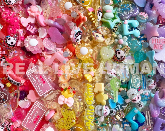 10pc or 20pc Rainbow Kawaii RANDOM Charm Set -kawaii Rainbow Charm ...