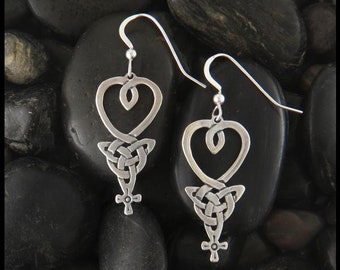 Celtic An Teor Drop Earrings in Sterling Silver
