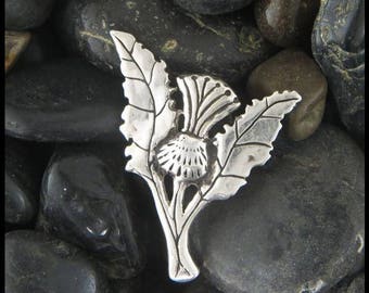 Scottish Thistle Lapel Pin in Sterling Silver