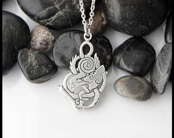 Celtic Silver Dog Pendant