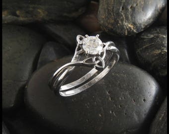 Interlocking engagement rings and wedding bands sale