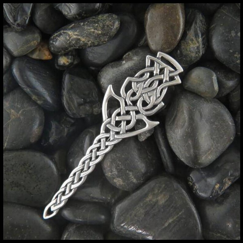 Celtic Scottish Thistle Knot Kilt Pin in Sterling Silver Etsy