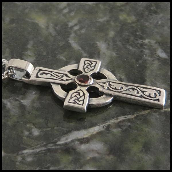 Celtic Abbey Cross in Sterling Silver Cross With Amethyst - Etsy