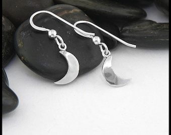 Crescent Moon Drop Earrings