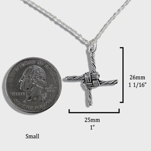 Cruz de Santa Brígida en plata de ley, 2 tamaños disponibles imagen 5