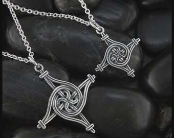 St. Brigid's Spiral Cross in Sterling Silver