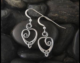 Celtic Anna's Heart Knot Earrings