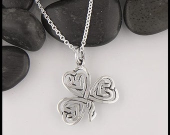 Celtic Shamrock Pendant in Sterling Silver