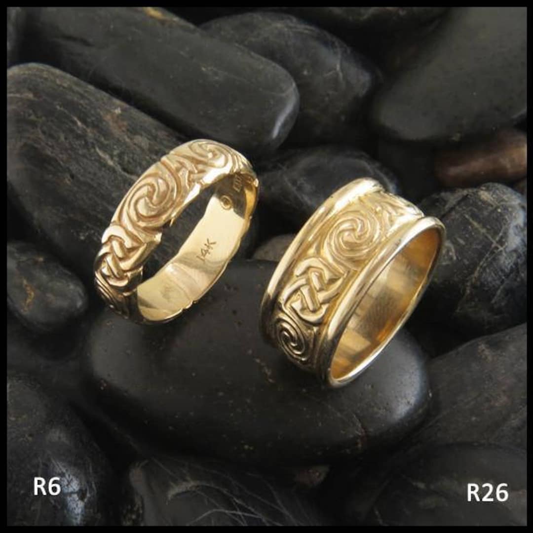 Dal Riada Celtic Knot Ring in 14K Yellow, Rose, or White Gold