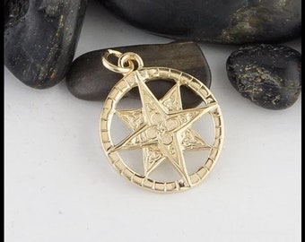 Celtic Compass Pendant in Gold