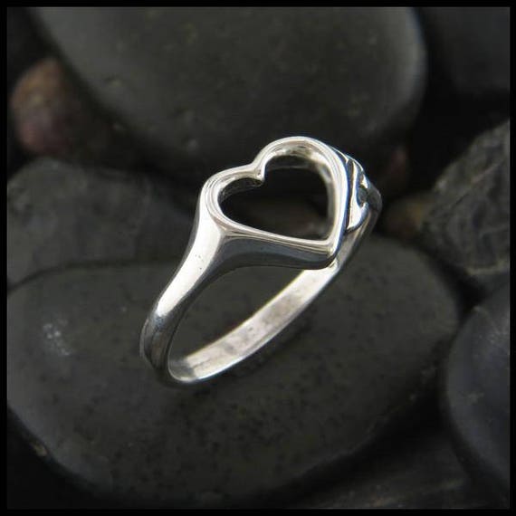 Celtic Open Heart Ring in Sterling Silver | Etsy