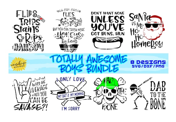 Download Totally Awesome Boys Bundle Svg 8 Design Bundle Boy Svg Etsy