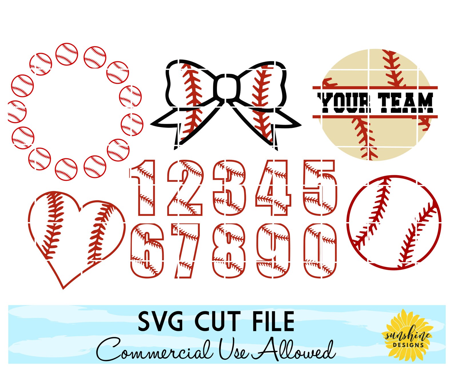 Baseball Svg Bundle Baseball Numbers With Stitches Svg Etsy Denmark