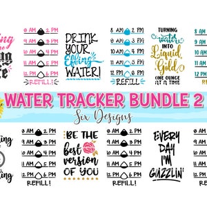 Water Tracker svg Bundle, Drink Your Effing Water svg, Water Intake svg, Water Bottle svg, Water Level Tracker svg, Water Measurements svg