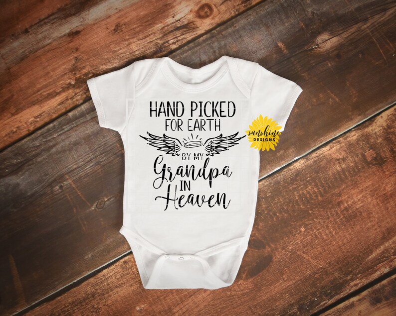Download Hand Picked for Earth By My Grandpa In Heaven SVG DXF PNG ...