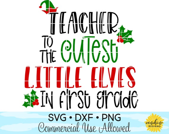 Download Teacher Christmas Svg Dxf Png Teacher To The Cutest Little Etsy