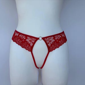 Open penties, lace panties, open back lingerie