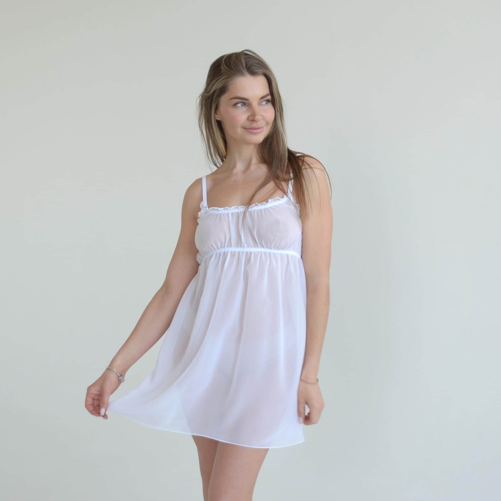 Chiffon Babydoll Dress - Etsy