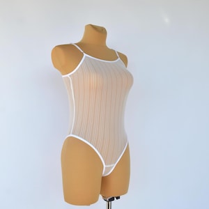 Sheer mesh bodysuit, see through bodysuit