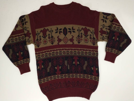 Native Pattern Pullover Wool Sweater by dHomme D'… - image 8