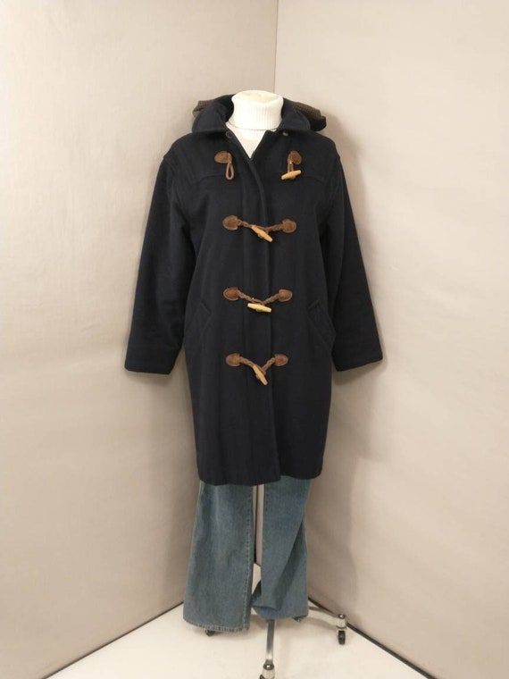 Authentic Duffle Coat Vintage L L Bean Made in USA Navy Blue - Etsy