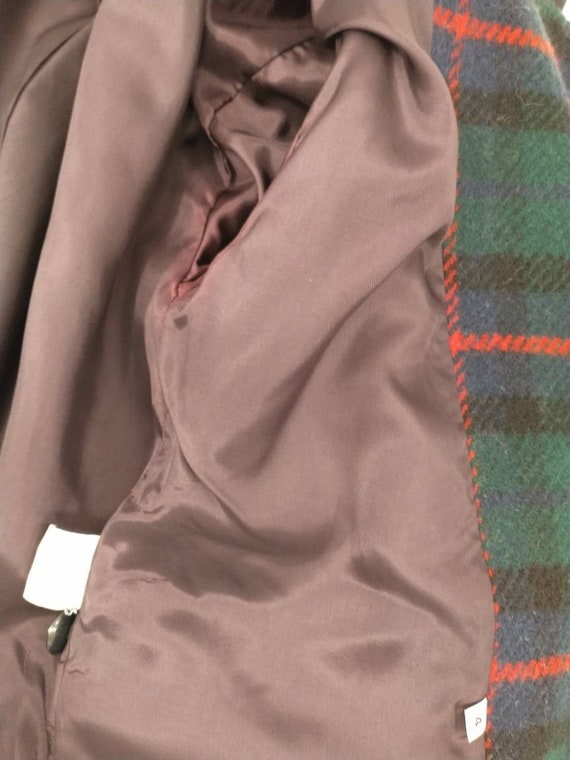 Plaid Wool Blanket Short Jacket Classic Talbots V… - image 9
