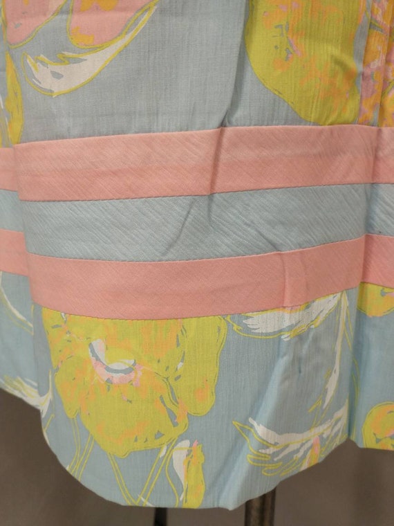 Pastel Floral Sheath Dress Summer Sundress Shift … - image 9