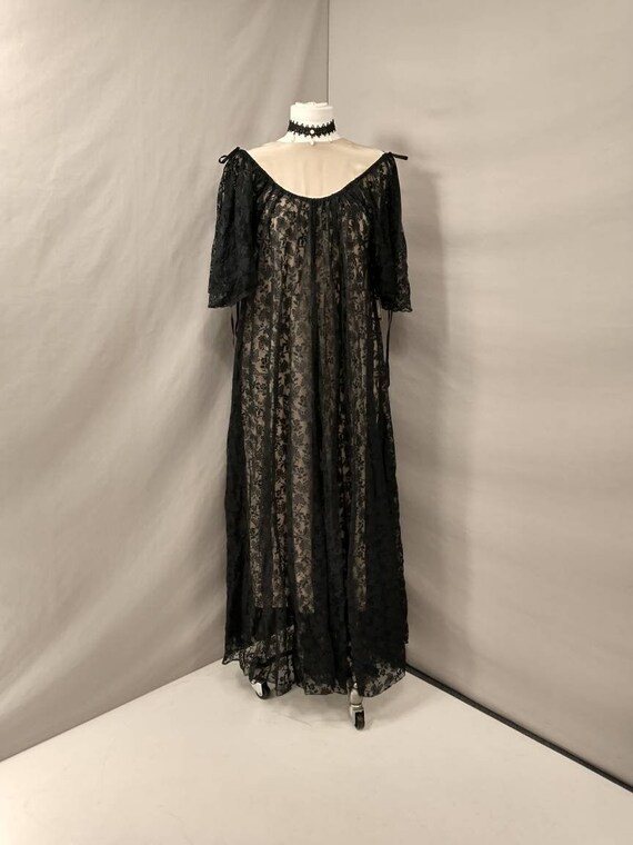 Yves Saint Laurent 80's Deadstock Black Lace Loun… - image 1