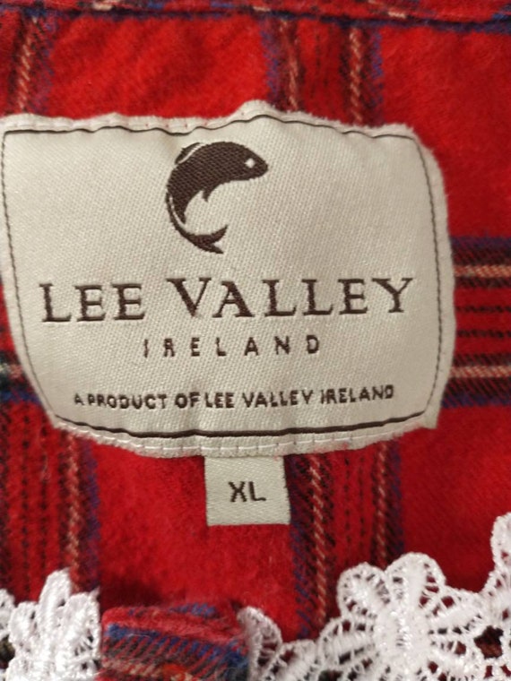 Ireland Lee Valley Soft Cotton Red Plaid Nightgow… - image 9