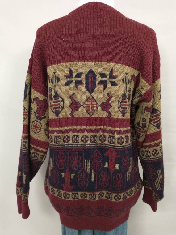 Native Pattern Pullover Wool Sweater by dHomme D'… - image 4