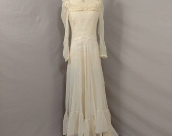 Gunne Sax Lace Dress Vintage Seventies Cream Ivory Feminine 70's Dress ...