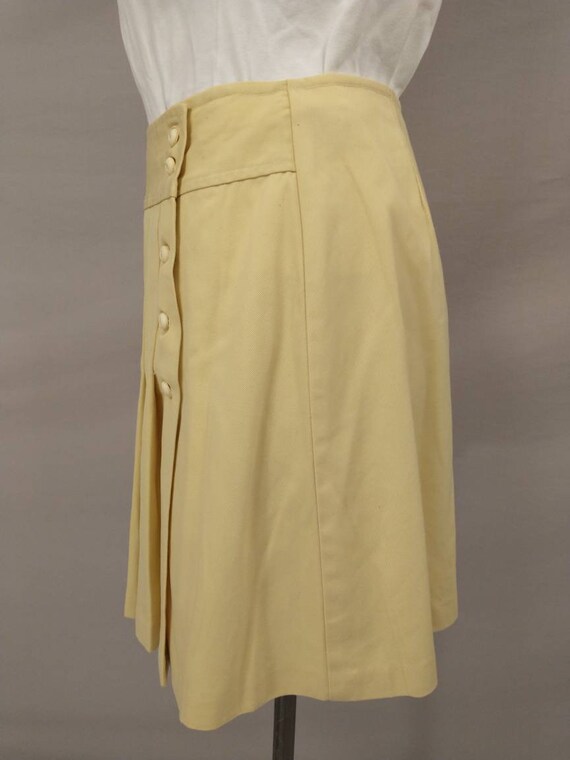 Vintage Yellow Short Golf or Tennis Skirt 1970's … - image 3