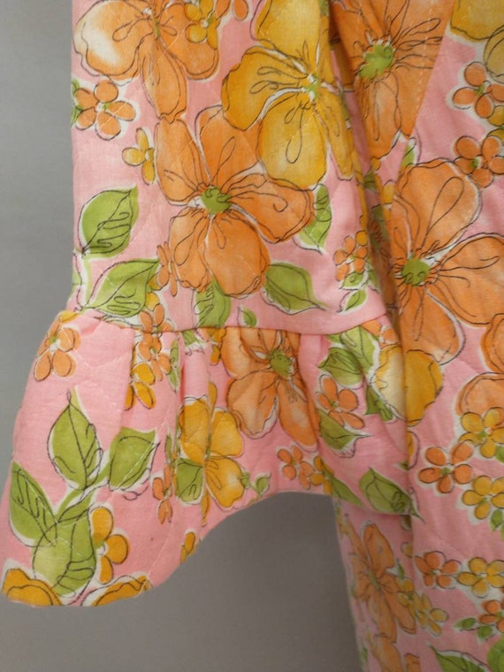 Bright Flower Power Quilted Robe Colorful & Brigh… - image 7