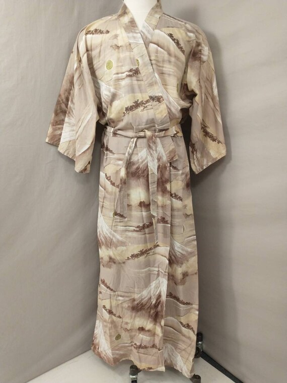 Vintage Japanese Cotton Robe Men's - Unisex Kimon… - image 2