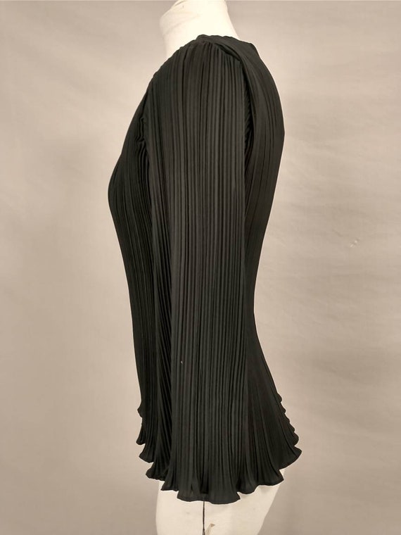 Mary McFadden Fortuni Pleat Black Pleated Blouse … - image 3