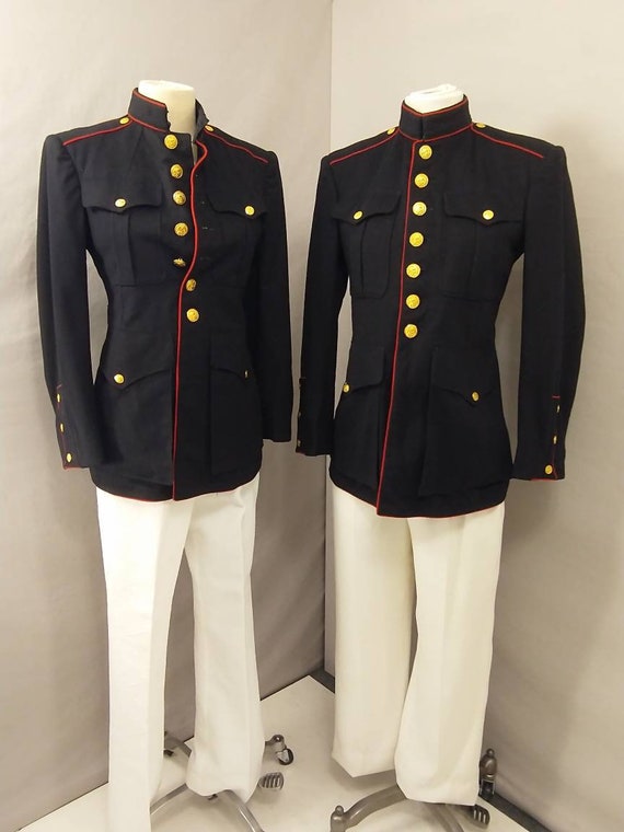 One Vintage 50s Dress Blues Jacket USMC Authentic… - image 1