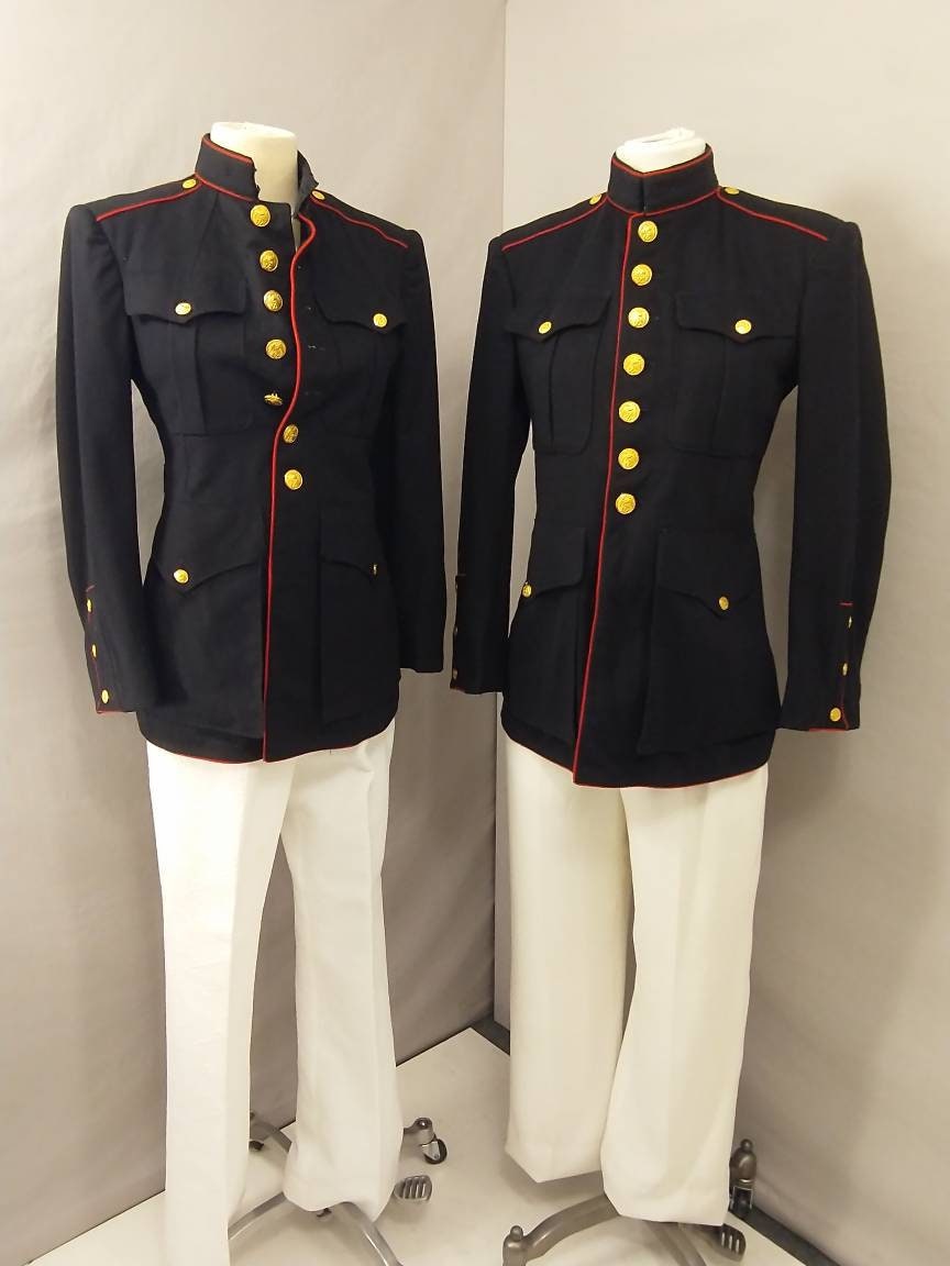 One Vintage 50s Dress Blues Jacket USMC Authentic USA One Vintage 50s Dress Blues Jacket USMC Authentic USA