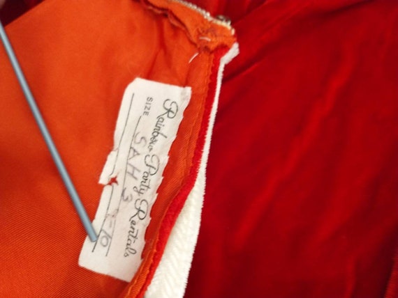 Mrs Claus Vintage Costume Short Dress Red Velvet … - image 8