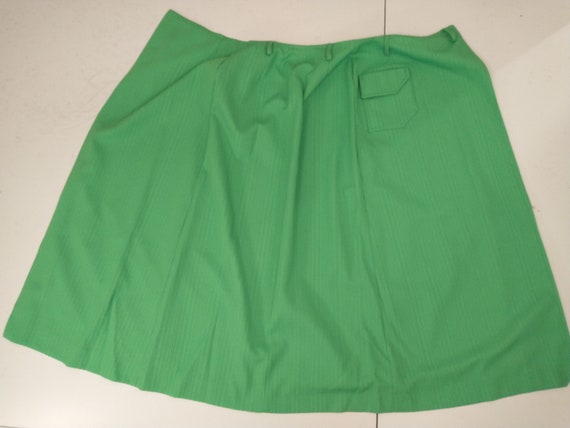 Bright Neon Green Vintage 70's Long Maxi Skirt Wr… - image 6