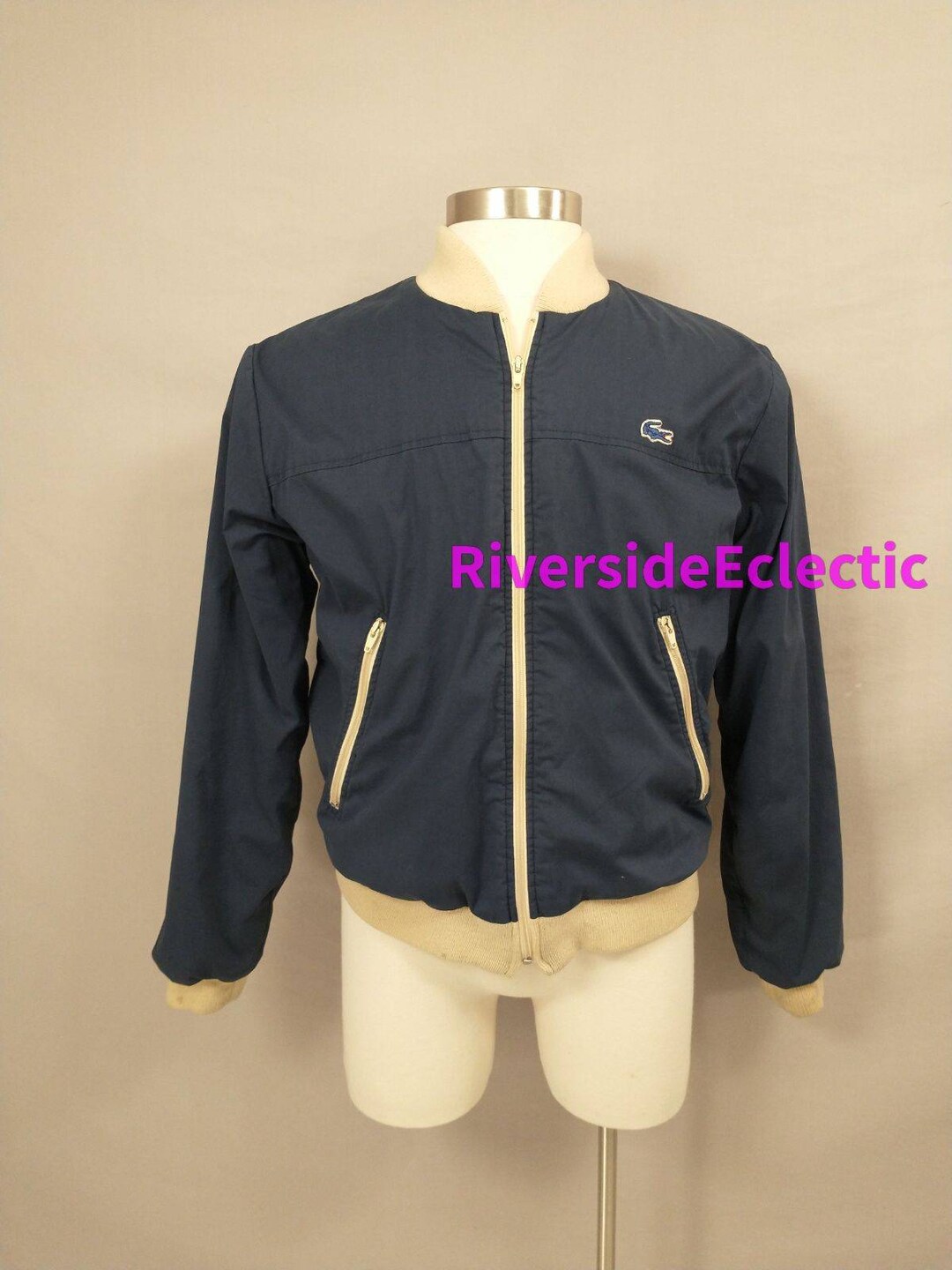 Vintage Lacoste Izod Sportswear Jacket 70 s Quality Athleisure Knit Lining Bomber Varsity Style Etsy