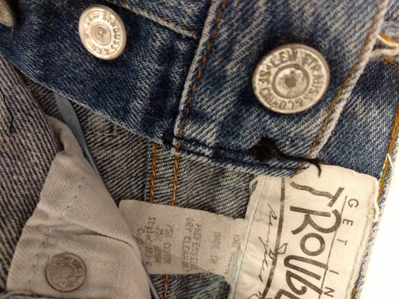 Girls Vintage Jeans Floral Applique 90's does 60'… - image 9